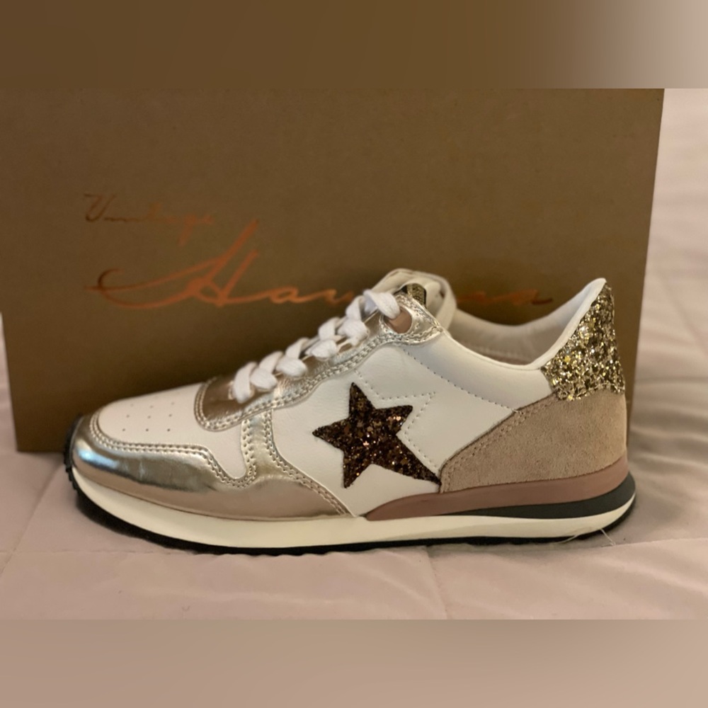 NEW Vintage Havana Rock Glitter Star Retro Size 7.5